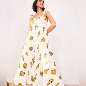 FARM Rio Cheetah Seashell Midi Dress XS, New